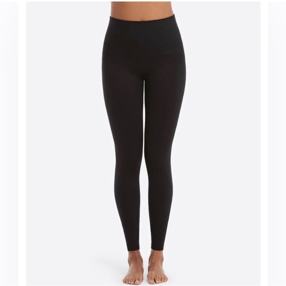 Spanx | Look At Me Now Compression Leggings Black Yoga Workout High Waist XL - Picture 1 of 8